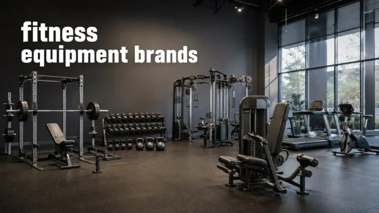 Modern commercial gym showcasing fitness equipment from different categories and brands