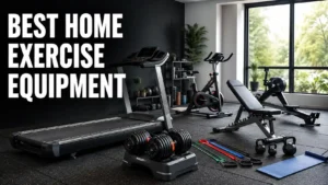 Best home exercise equipment arranged in a modern home gym
