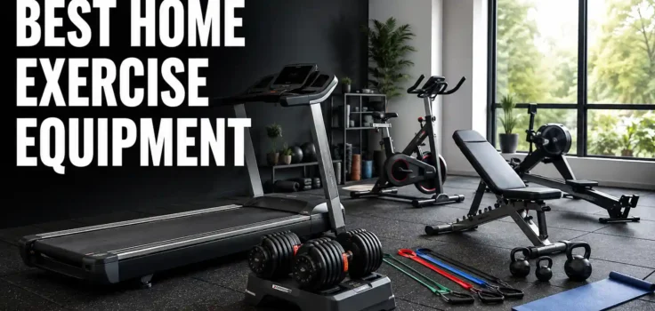 Best home exercise equipment arranged in a modern home gym