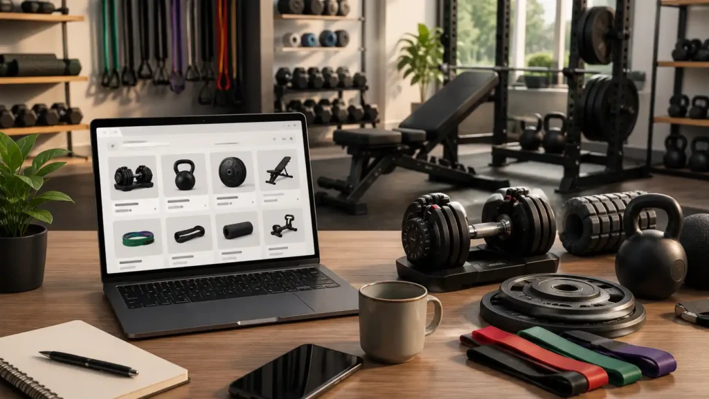 Online and in-store options for buying gym equipment