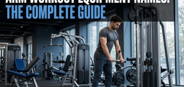 Man using cable tricep pushdown machine - complete guide to arm workout equipment names